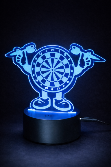 „DartBuddy – LED Character Lamp“