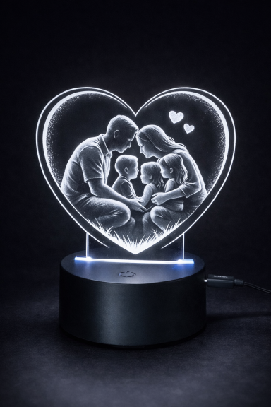 „ Leuchtende Liebe im Acrylglas“